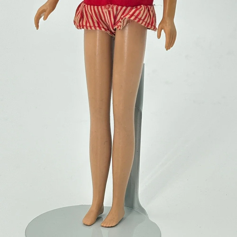 1960s Skipper Barbie‎ Doll Titan Redhead Blue Eyes Japan Striped Swimsuit